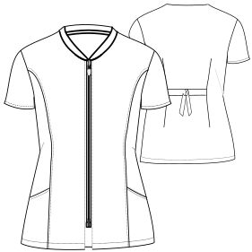 Moldes de confeccion para UNIFORMES Camisas Chaqueta enfermera 7297